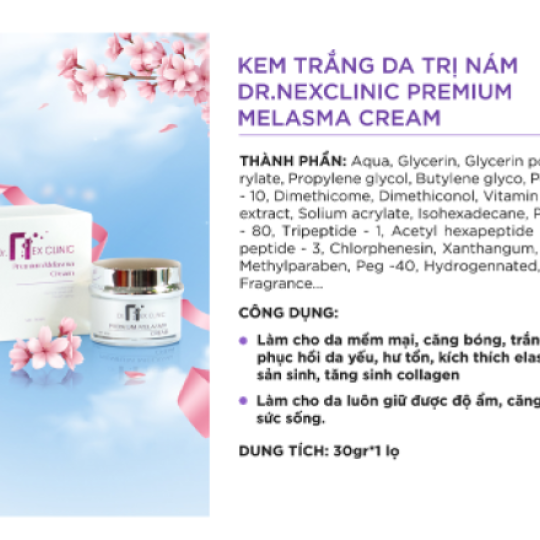 Kem trắng da trị nám Dr. Nexclinic Premium Melasma Cream